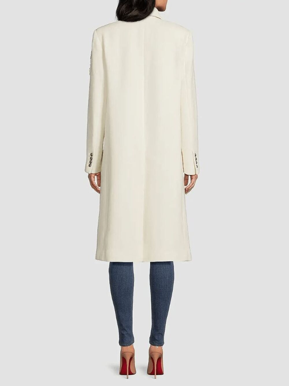 Kobi Halperin Mayer Double-Faced Wool Double-Breasted Coat In Ivory Size XS $998